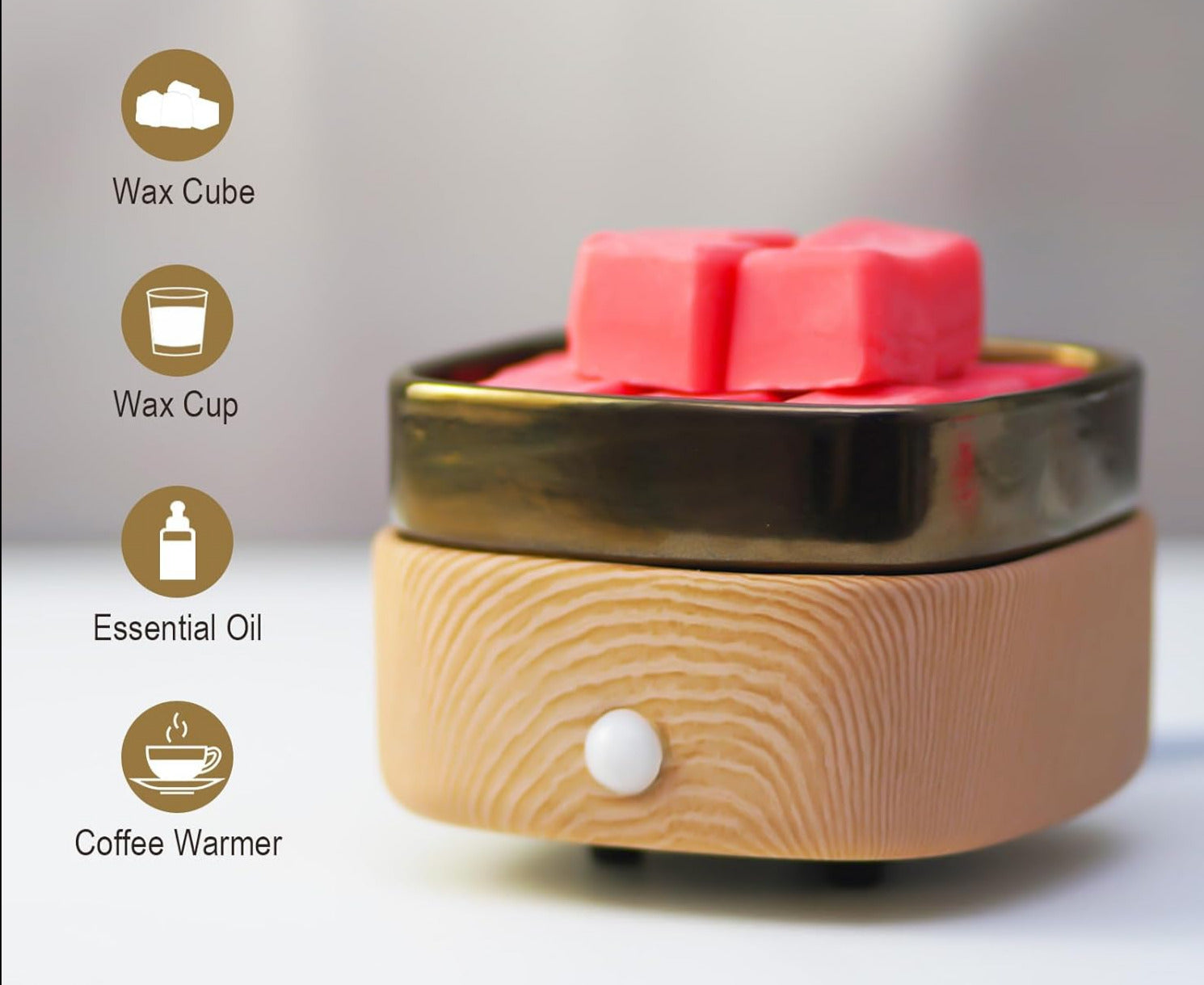 Wax Melt Burner Ceramic 3-in-1 Oil Burner Electric Candle Wax Burner-1
