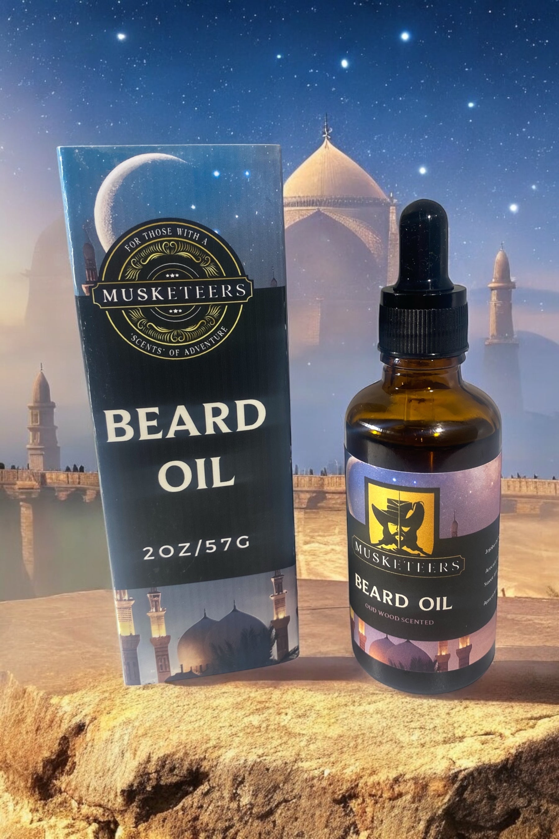 Oud Wood Scented Beard Oil-1