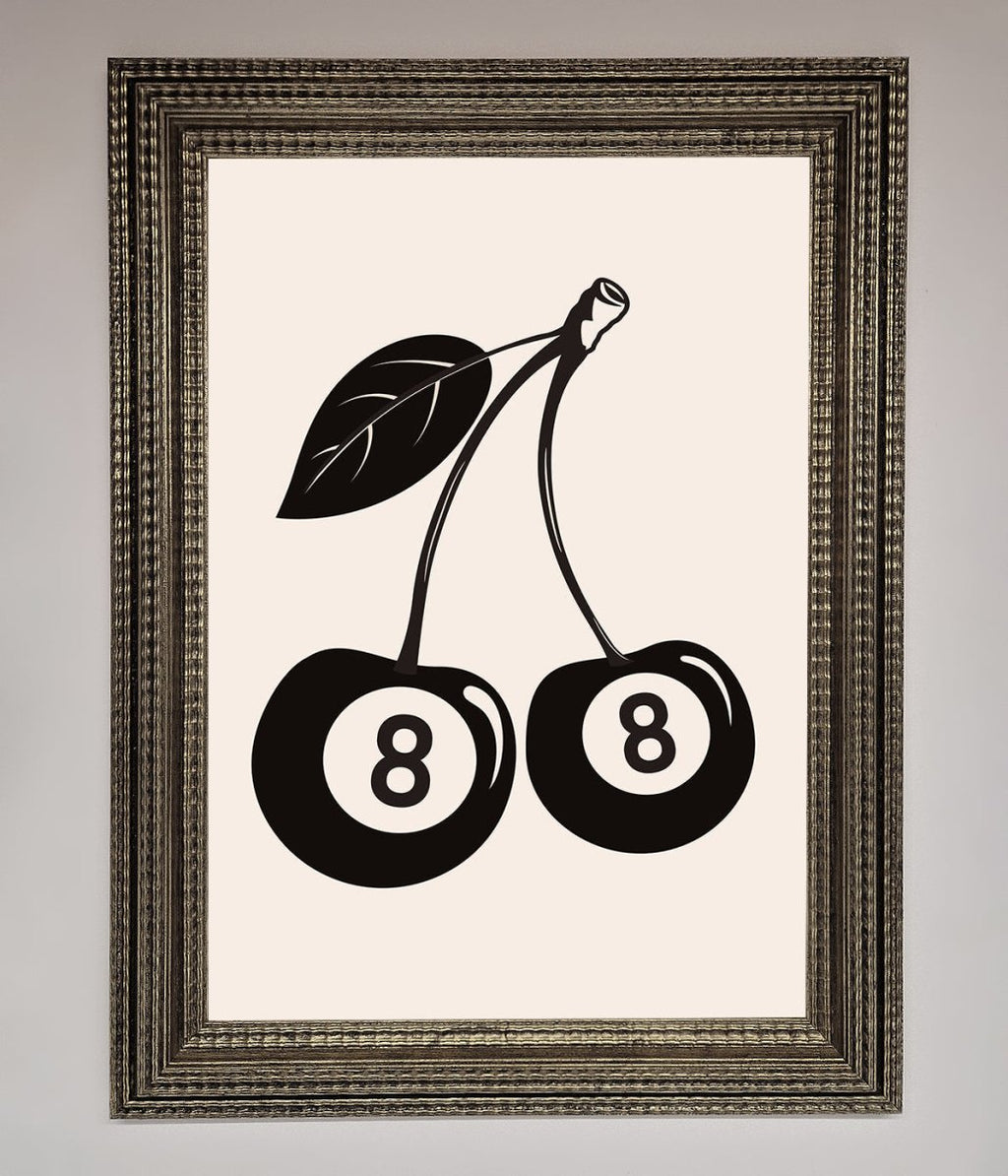 8 Ball Cherries Framed Wall Art-9