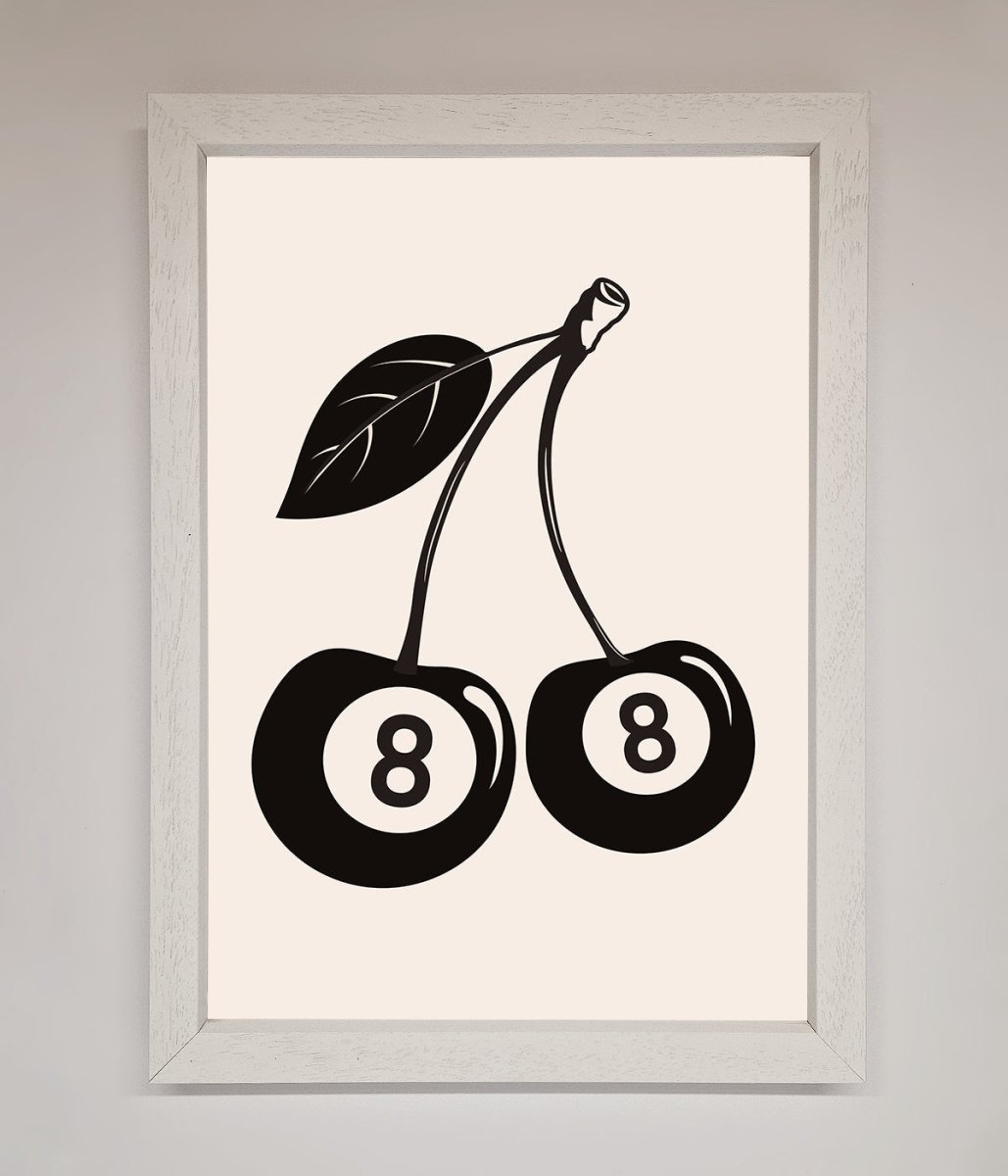 8 Ball Cherries Framed Wall Art-2