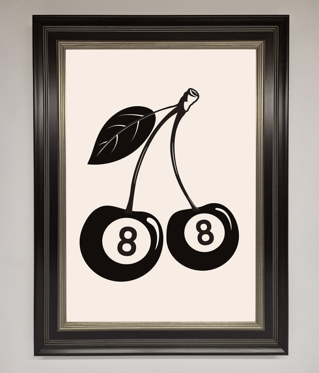8 Ball Cherries Framed Wall Art-15