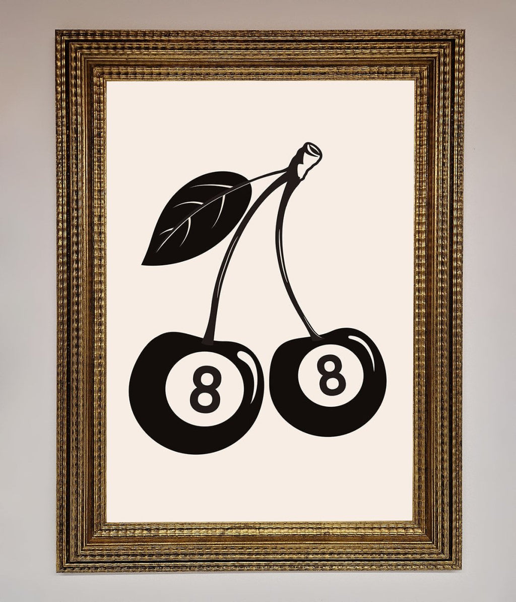 8 Ball Cherries Framed Wall Art-8