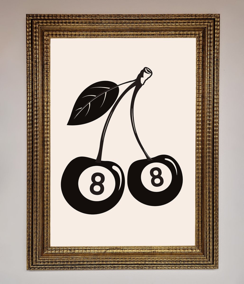 8 Ball Cherries Framed Wall Art-8