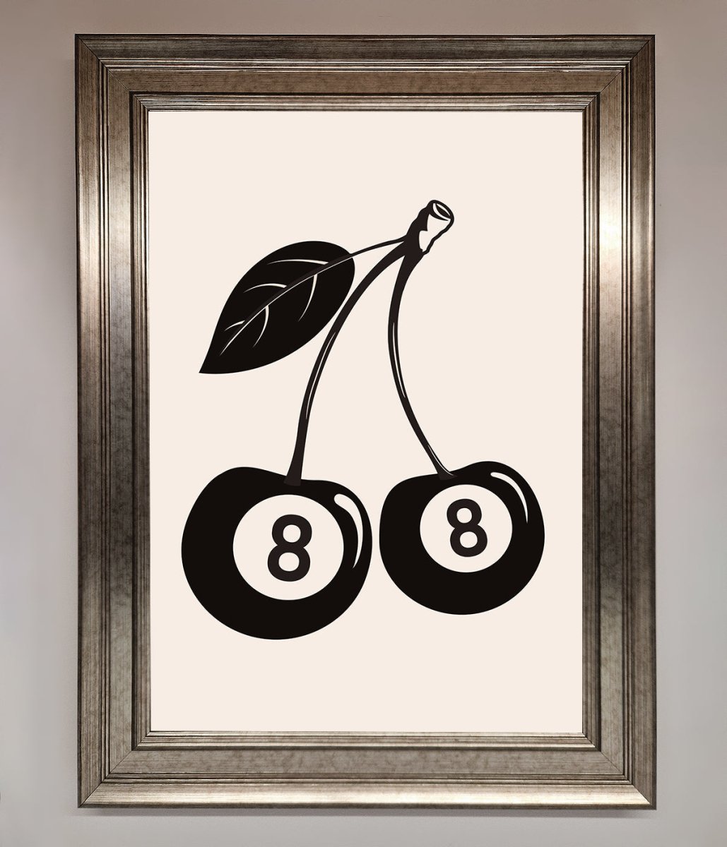 8 Ball Cherries Framed Wall Art-13