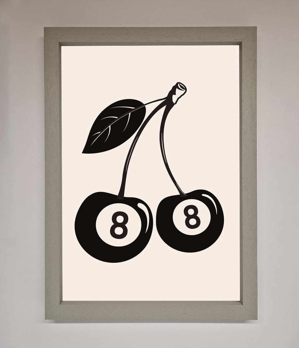 8 Ball Cherries Framed Wall Art-3