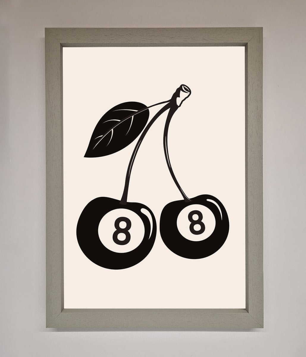 8 Ball Cherries Framed Wall Art-3