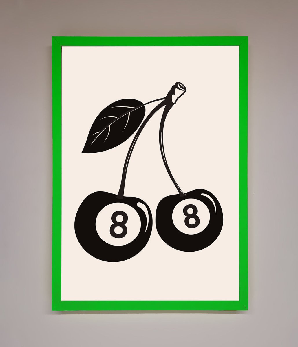 8 Ball Cherries Framed Wall Art-7
