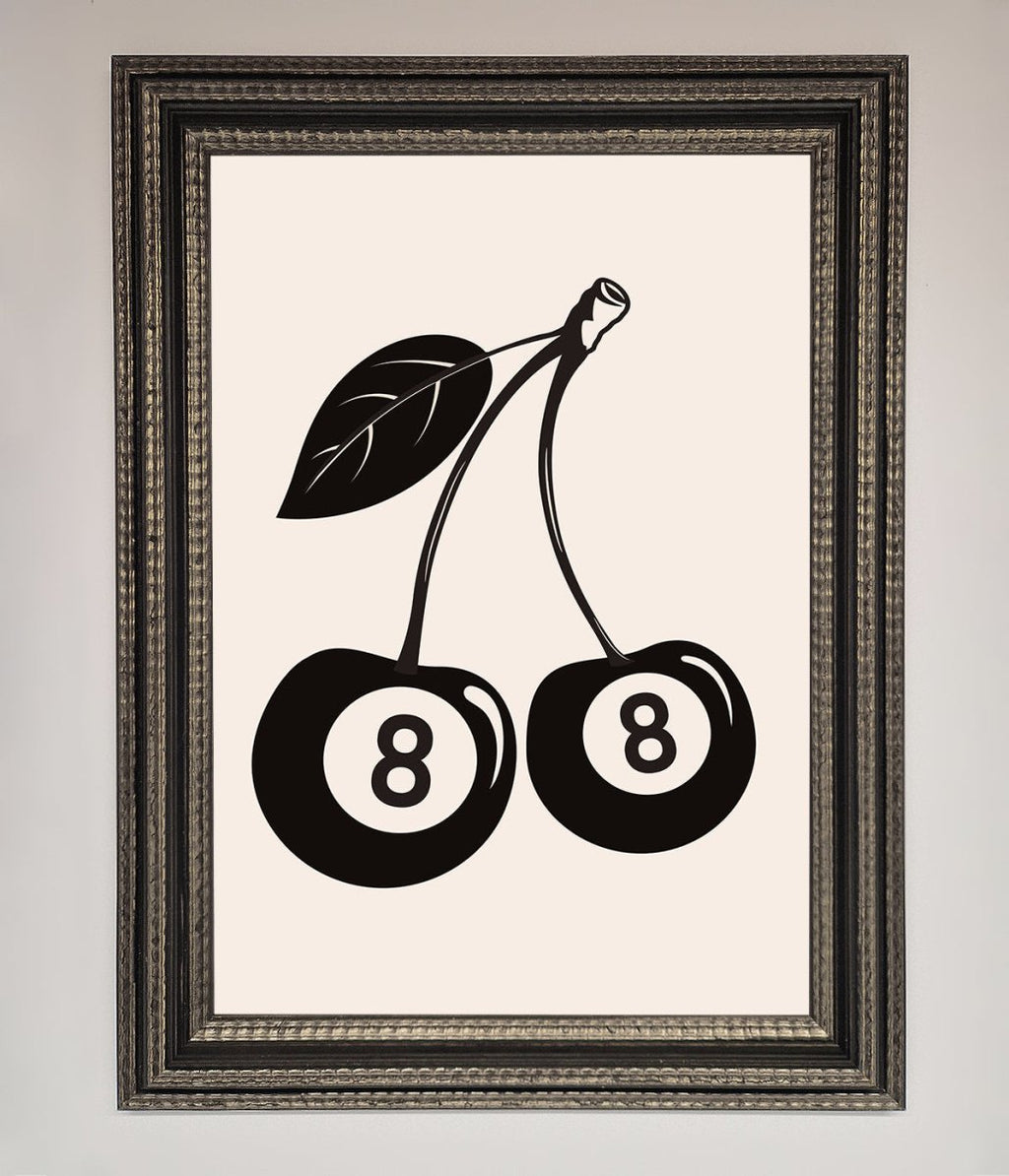 8 Ball Cherries Framed Wall Art-12