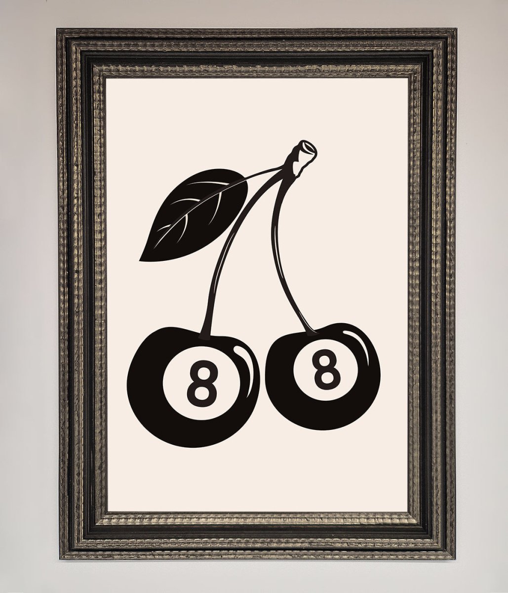 8 Ball Cherries Framed Wall Art-12