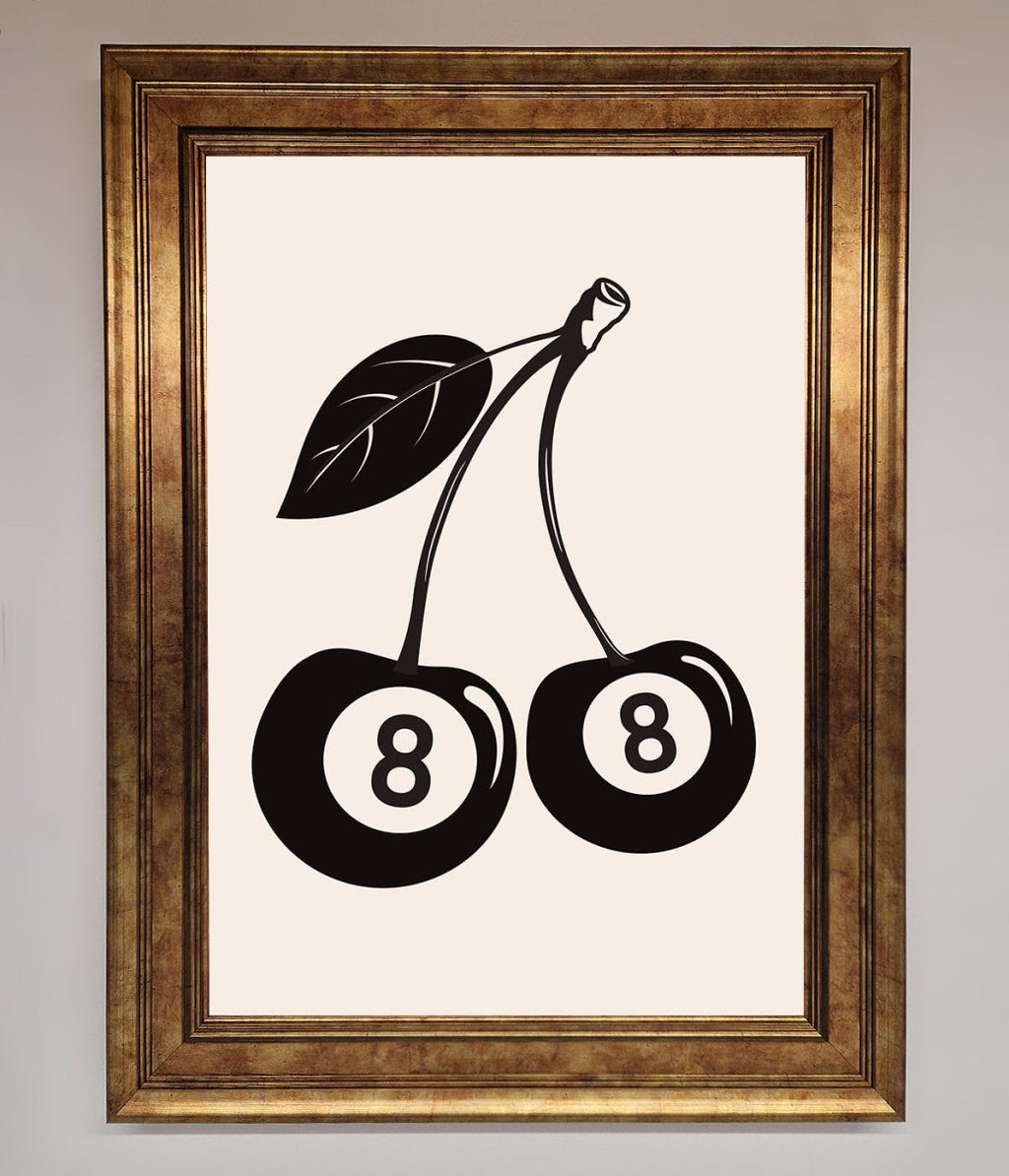 8 Ball Cherries Framed Wall Art-11