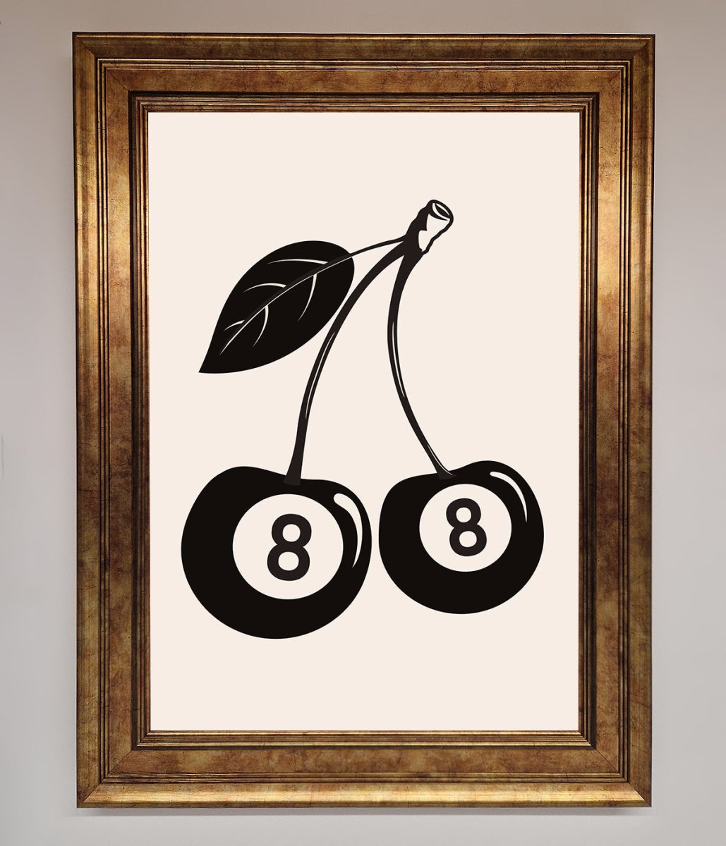 8 Ball Cherries Framed Wall Art-11