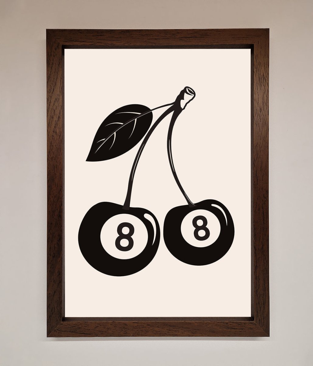 8 Ball Cherries Framed Wall Art-17
