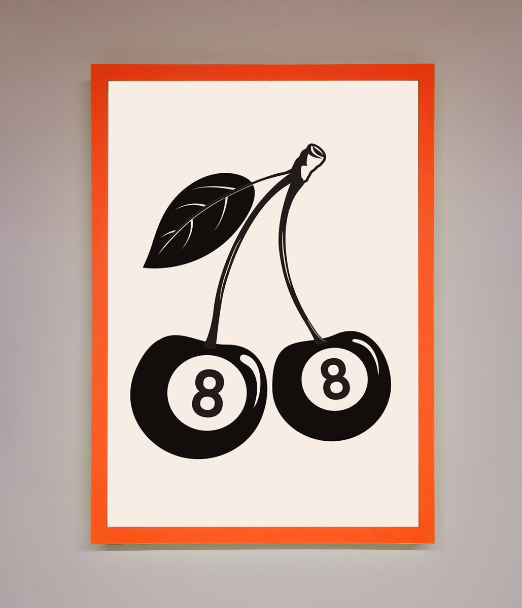 8 Ball Cherries Framed Wall Art-5