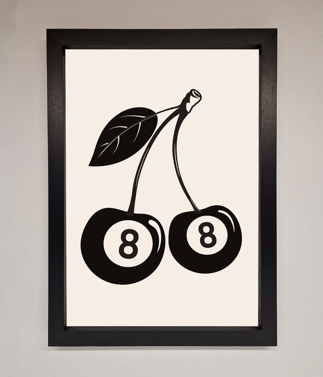 8 Ball Cherries Framed Wall Art-1