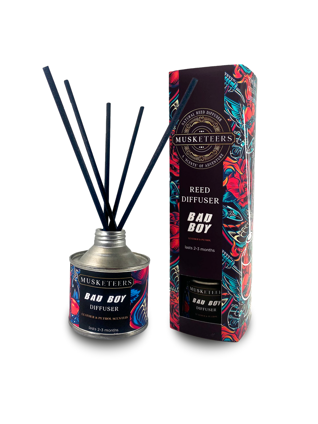 Bad Boy - Leather & Petrol Reed Diffuser-0