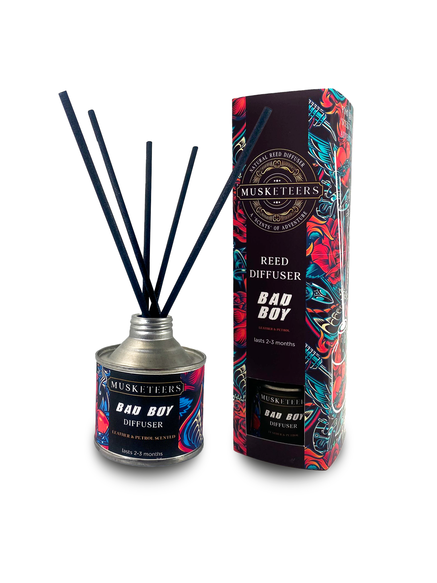 Bad Boy - Leather & Petrol Reed Diffuser-0