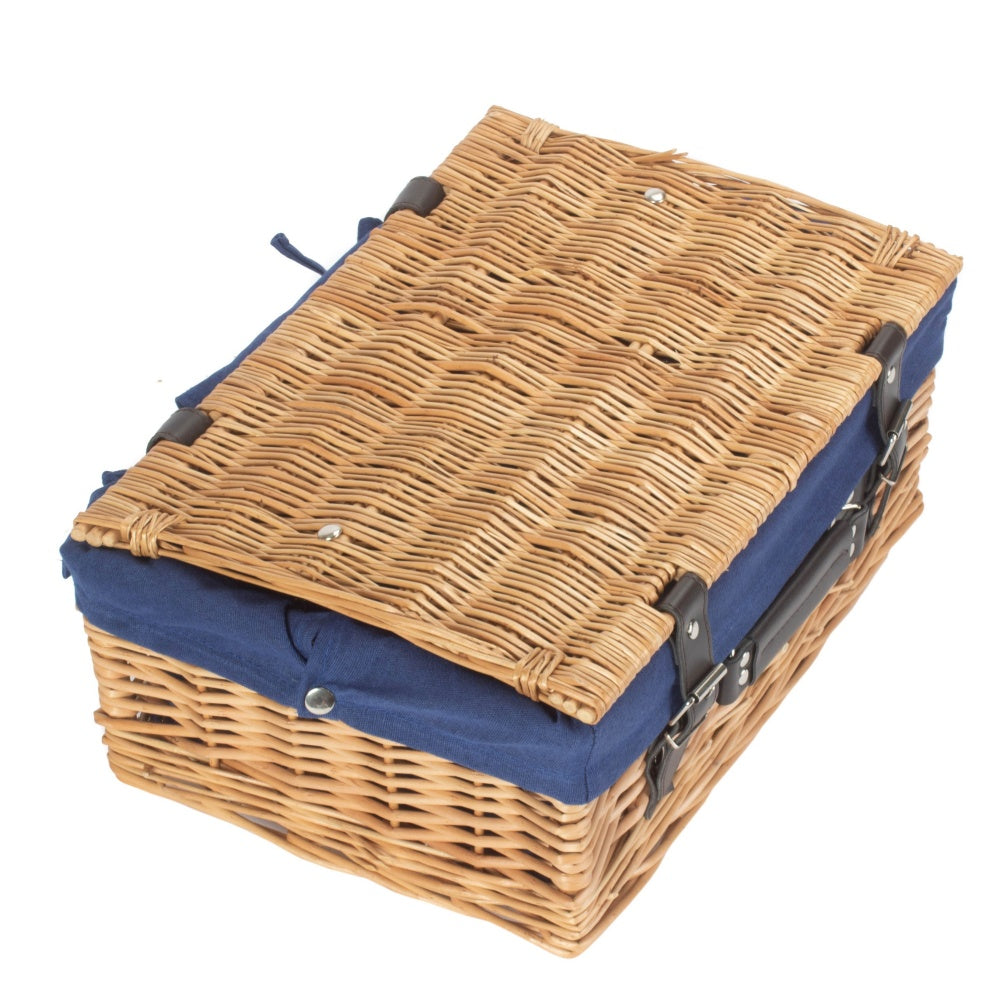 36cm Buff Willow Wicker Picnic Basket-4