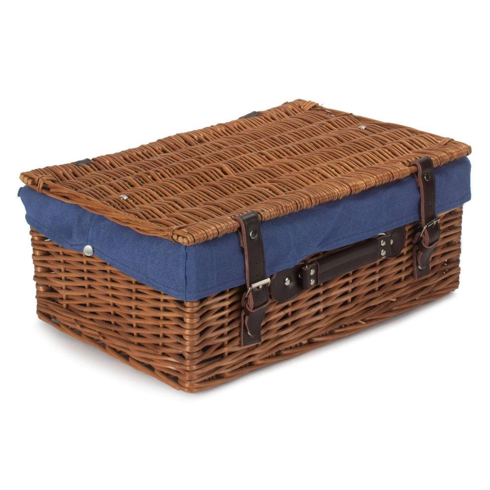 46cm Double Steamed Willow Wicker Picnic Basket-6