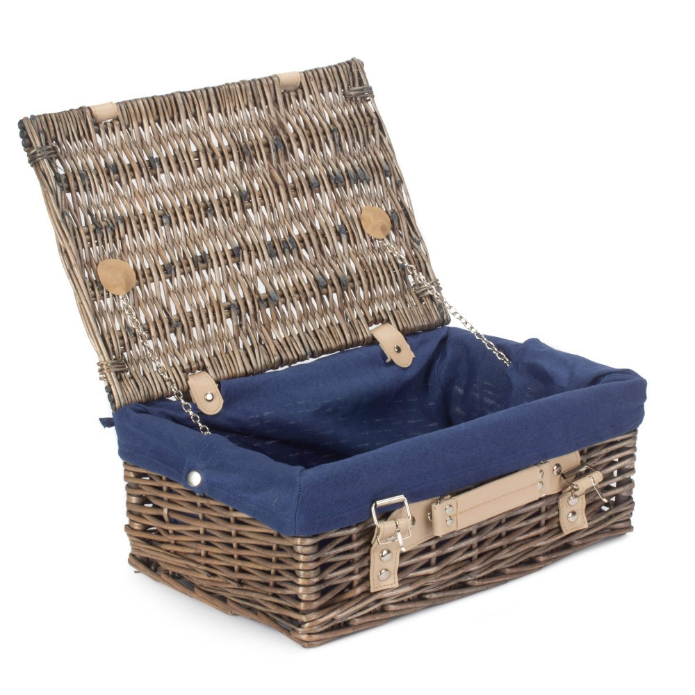 36cm Double Steamed Willow Wicker Picnic Basket-0