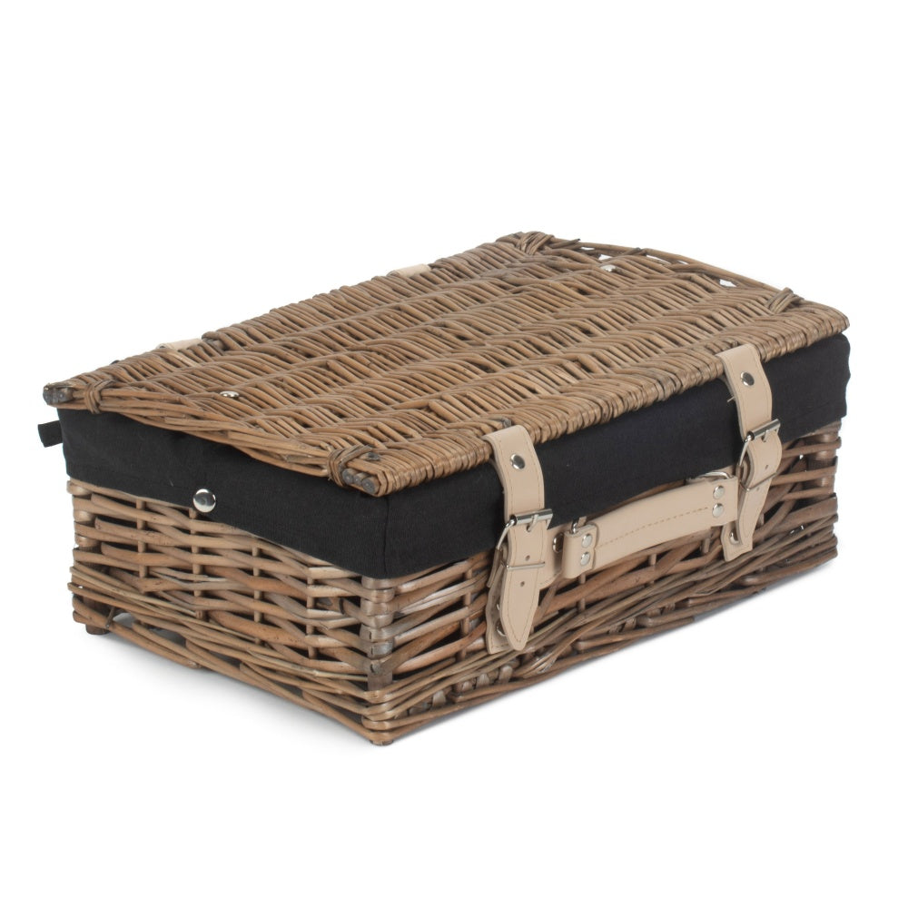 35cm Antique Wash Split Willow Wicker Basket-4