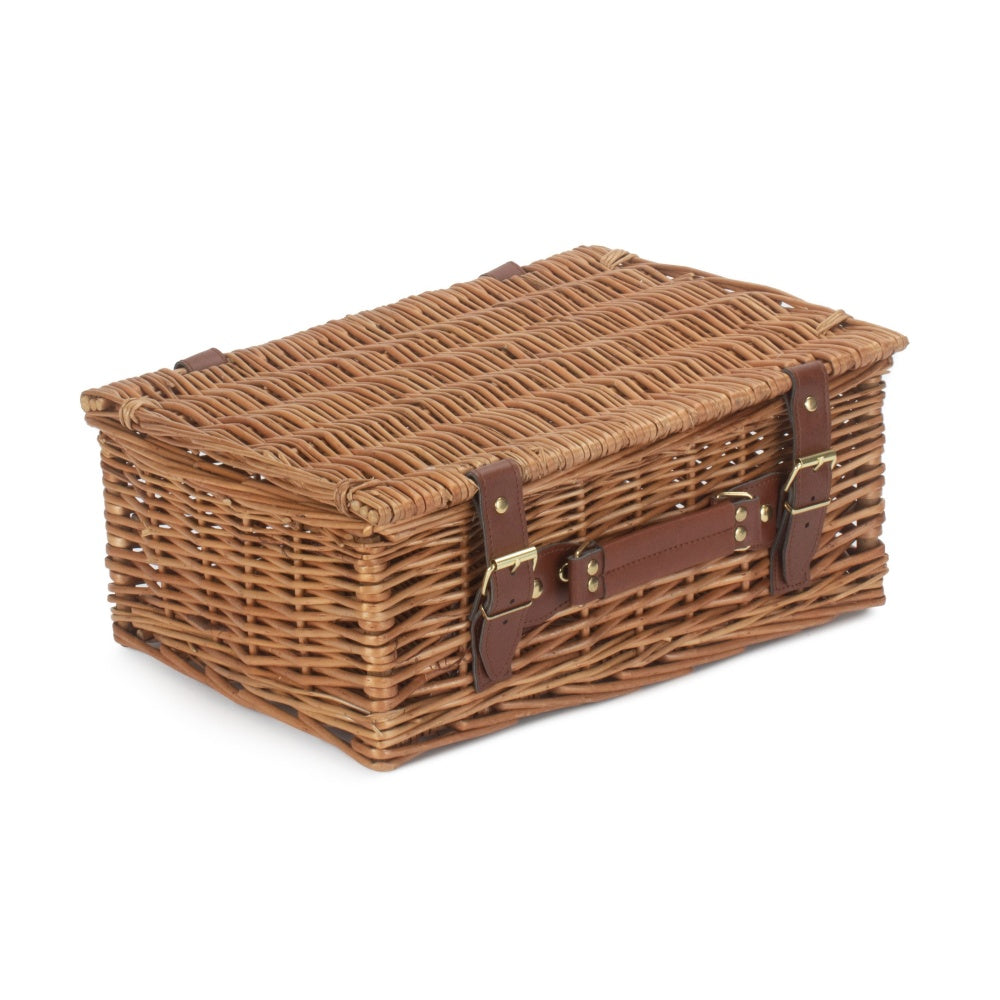 35cm Light Steamed Wicker Picnic Basket-1