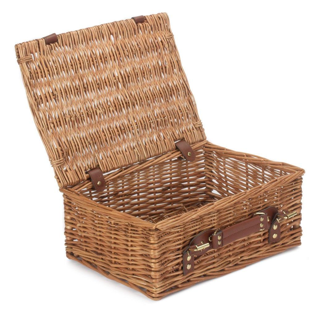 35cm Light Steamed Wicker Picnic Basket-0