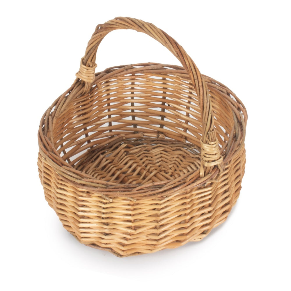Two Tone Willow Mini Wicker Shopping Basket-1