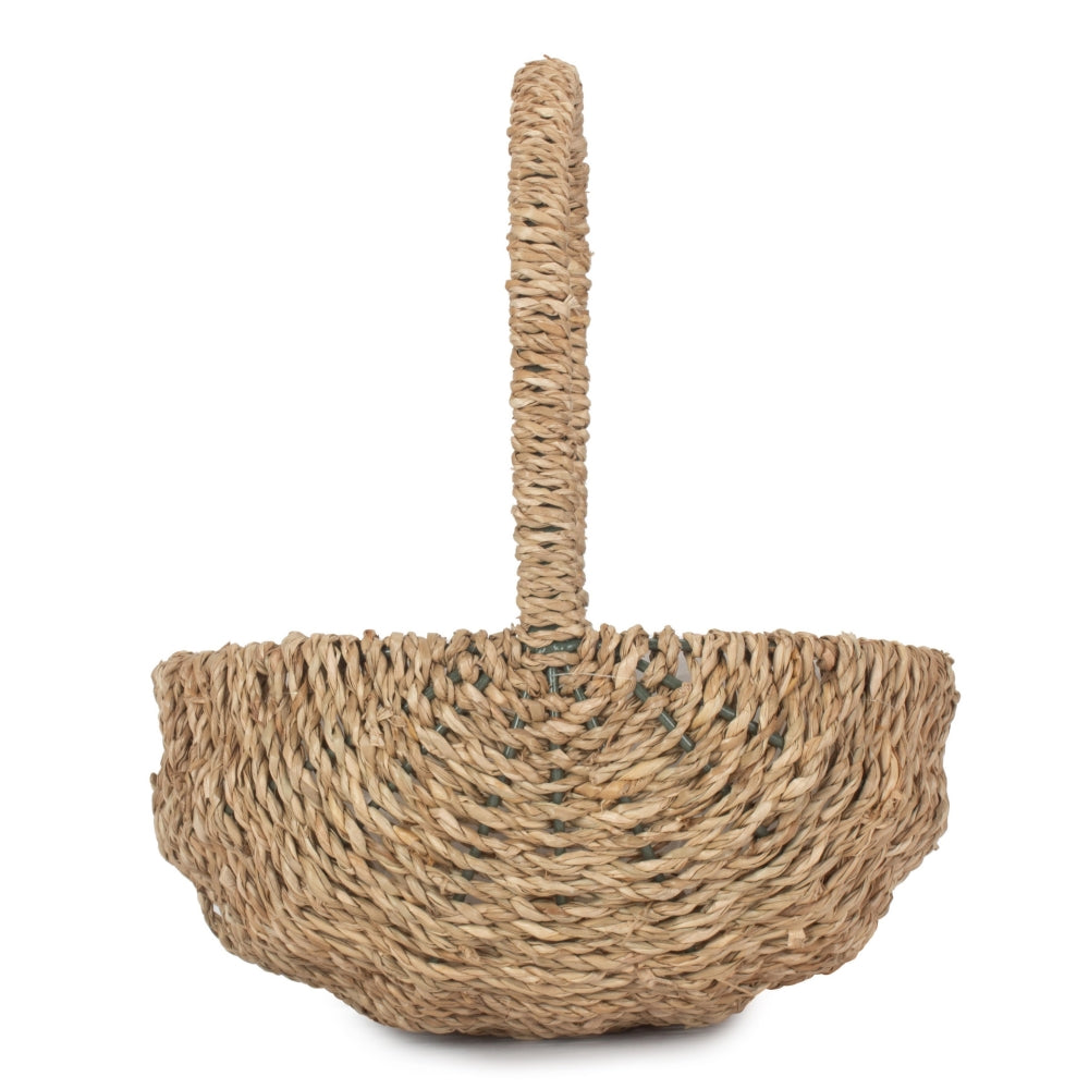 Oval Seagrass Flower Basket-1
