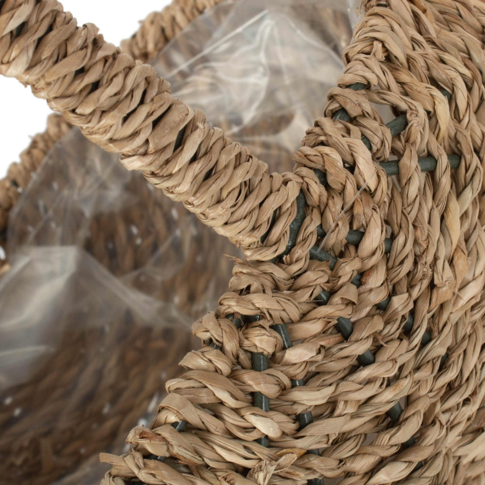 Oval Seagrass Flower Basket-3