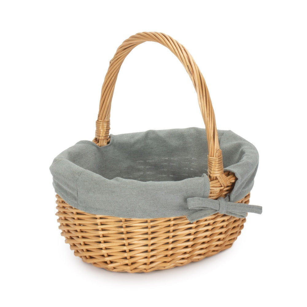 Full Buff Willow Childs Oval Wicker Shopping Basket-6