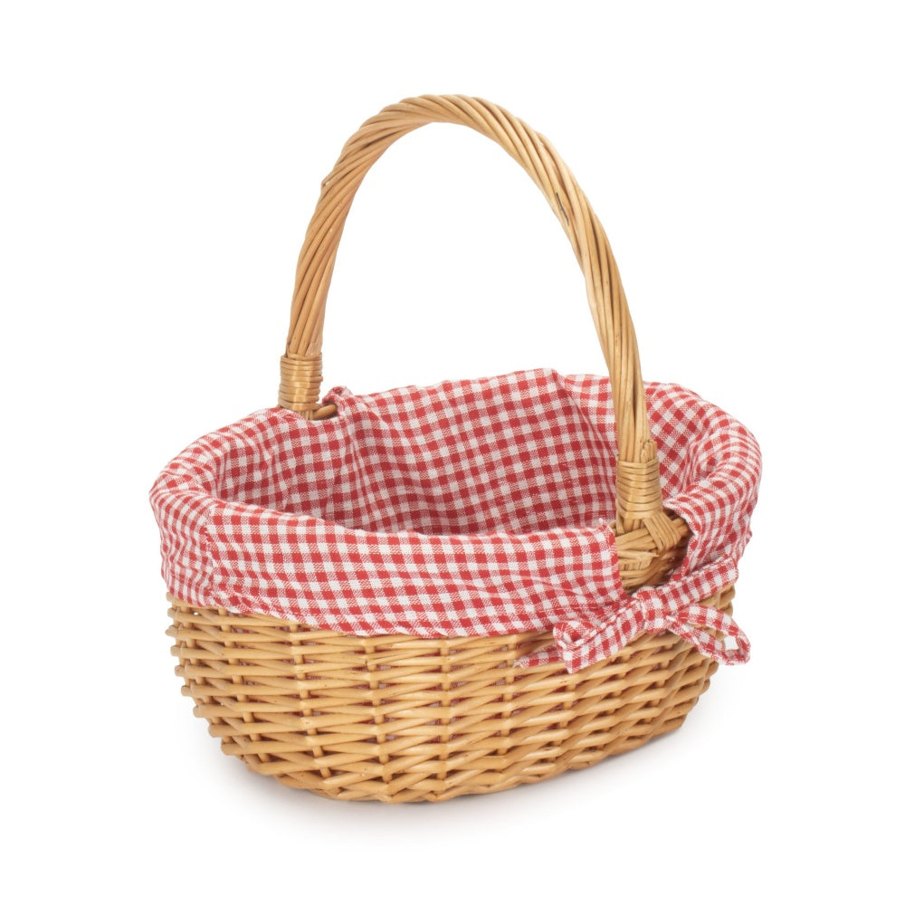 Full Buff Willow Childs Oval Wicker Shopping Basket-7
