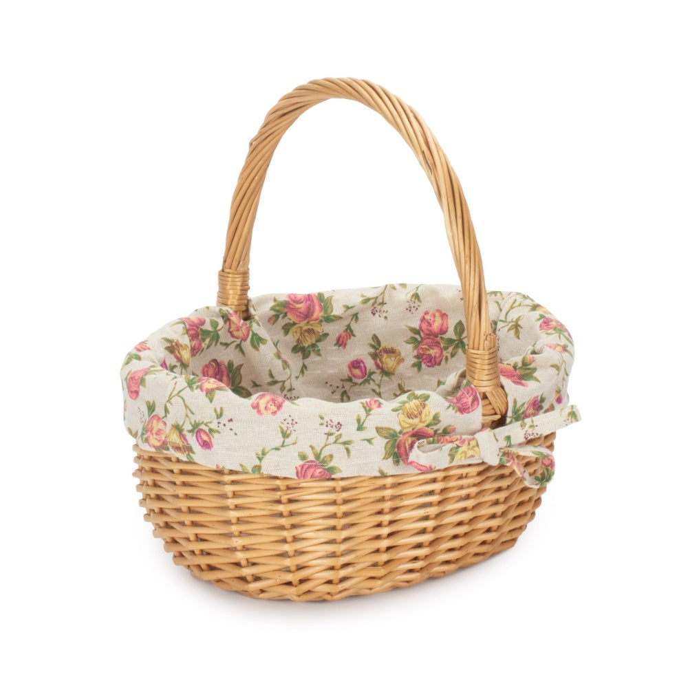 Full Buff Willow Childs Oval Wicker Shopping Basket-11