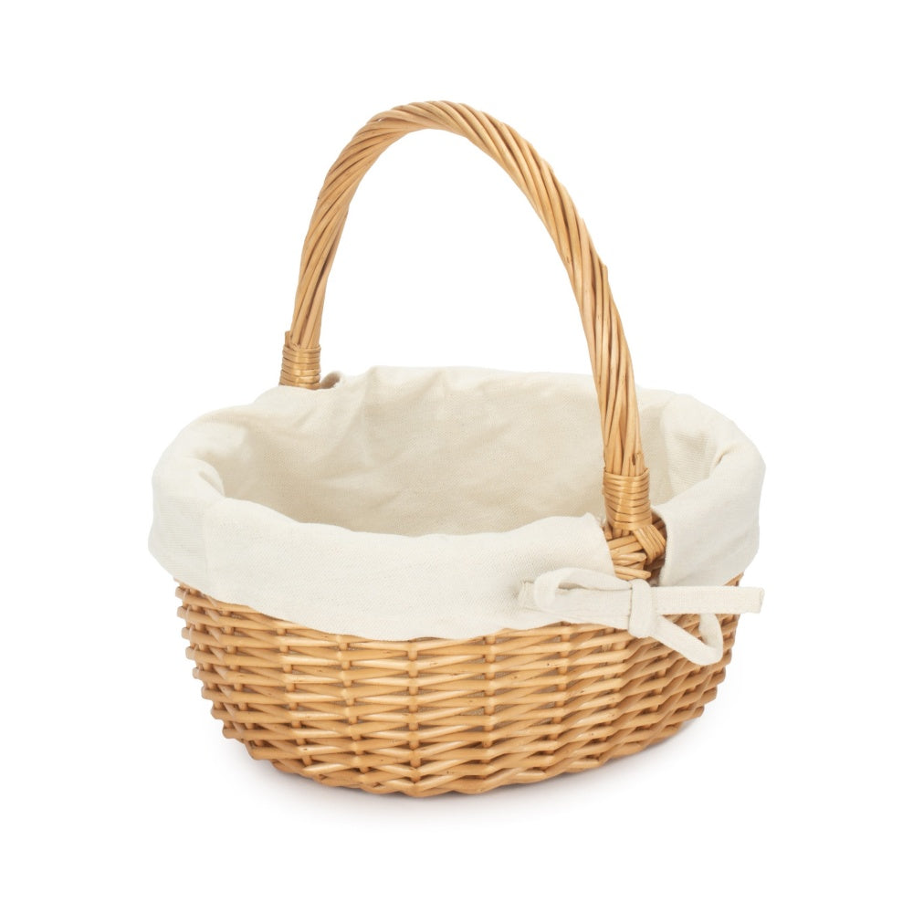 Full Buff Willow Childs Oval Wicker Shopping Basket-10