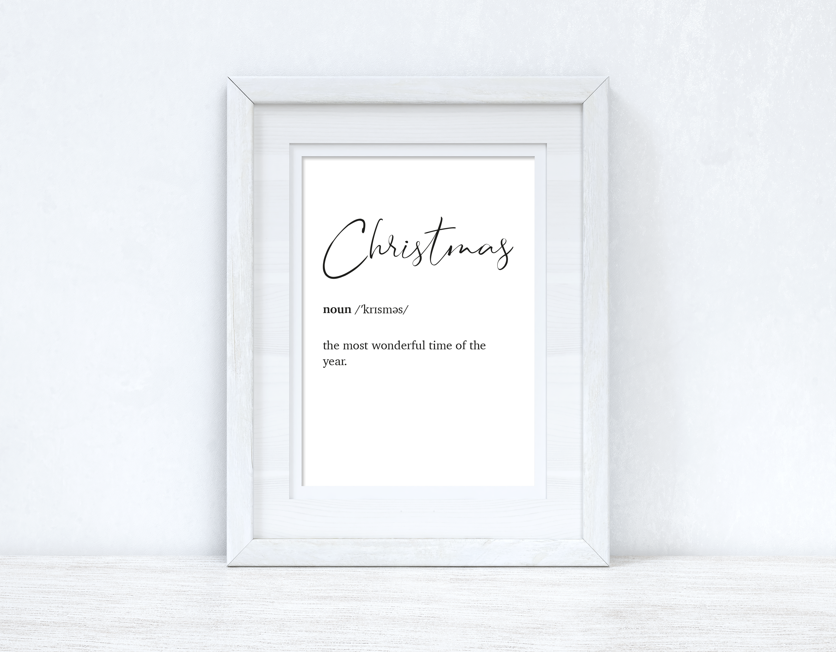 Christmas Definition Winter Christmas Seasonal Wall Home Decor Print-3