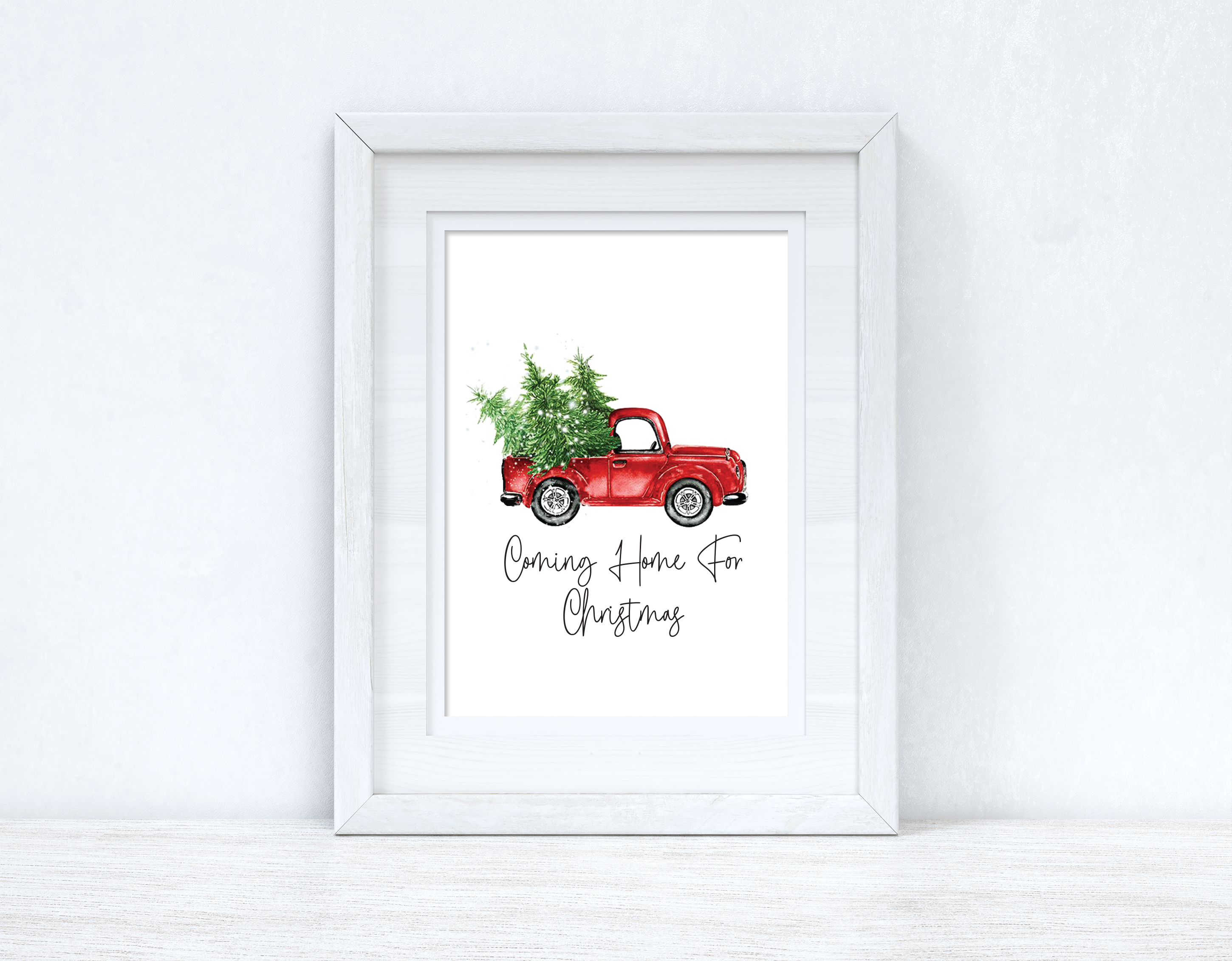 Coming Home For Christmas Winter Christmas Seasonal Wall Home Decor Print-1