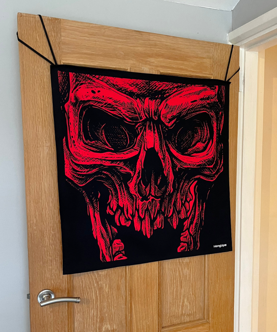 HANGUPZ Scary Zombie Skeleton Face Door-Hang Original Large Hanging Halloween Decoration Gift For Boys Girls-1