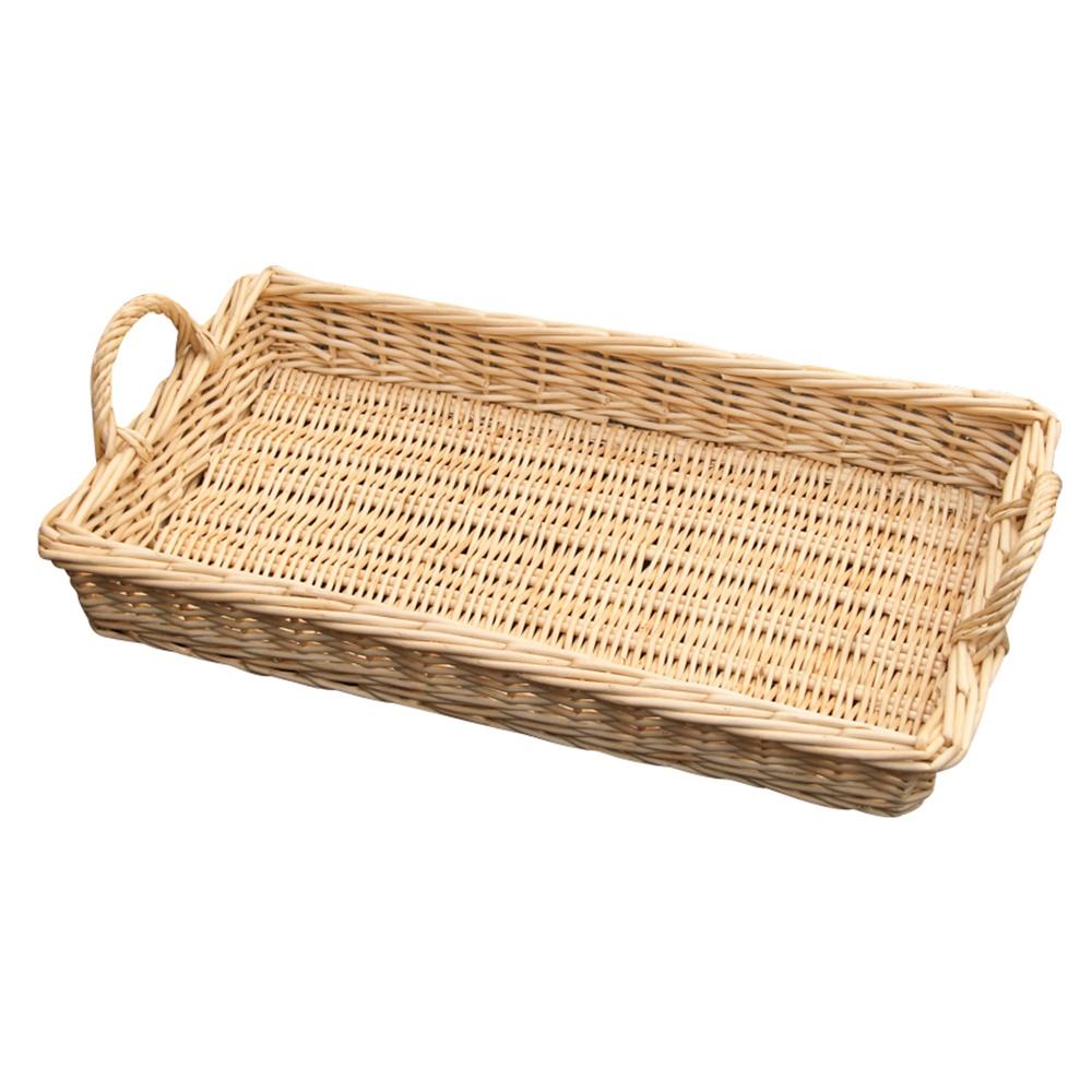 Large Wicker Caterers Serving Tray-0