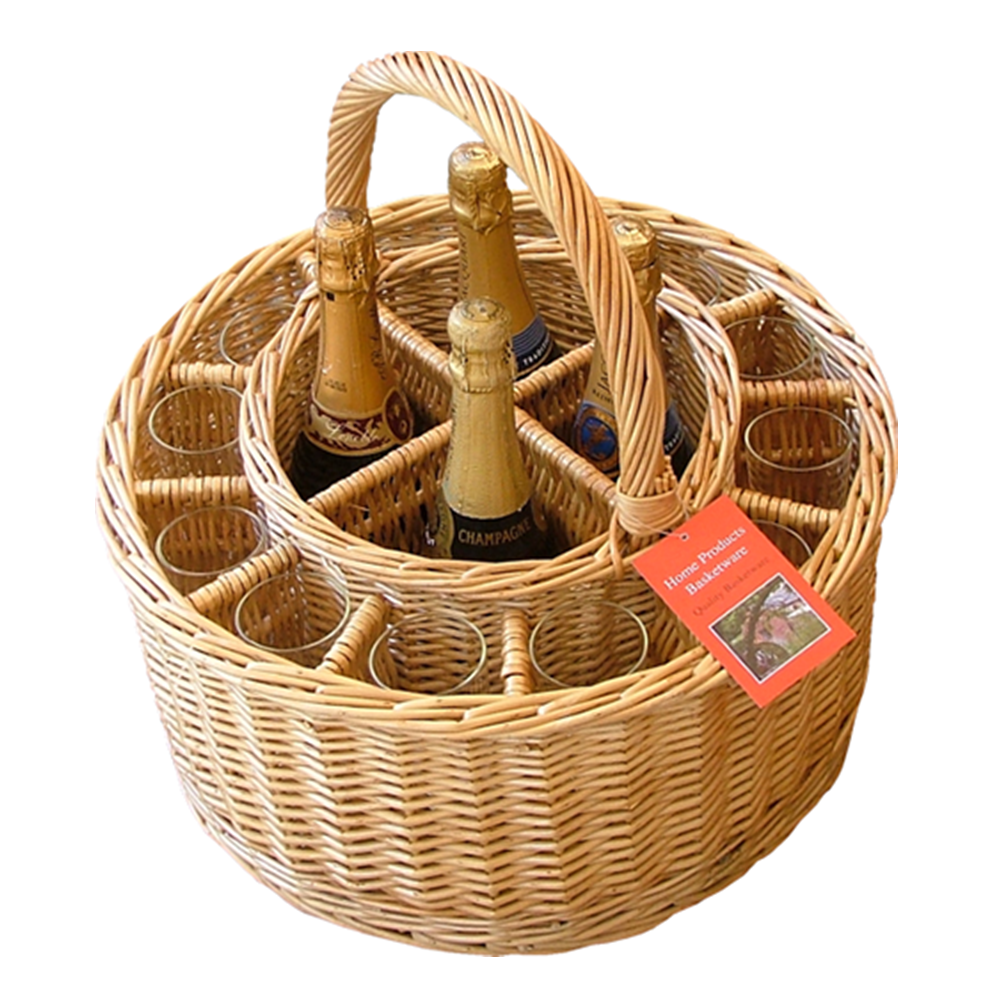 Deluxe Celebration Wicker Drinks Basket-0