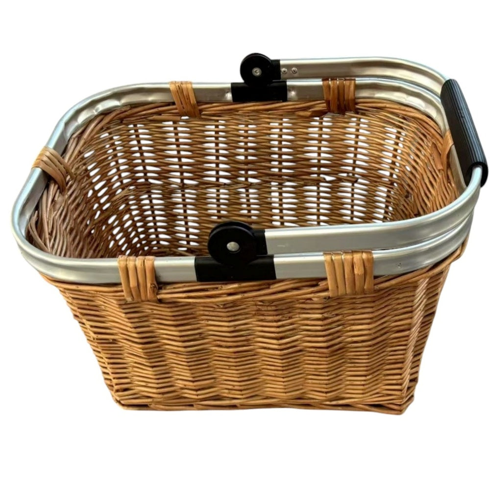 Double Steamed Folding Aluminium  Handle Shopping Basket-1