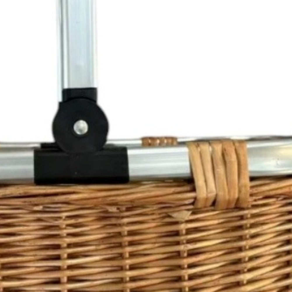 Double Steamed Folding Aluminium  Handle Shopping Basket-2