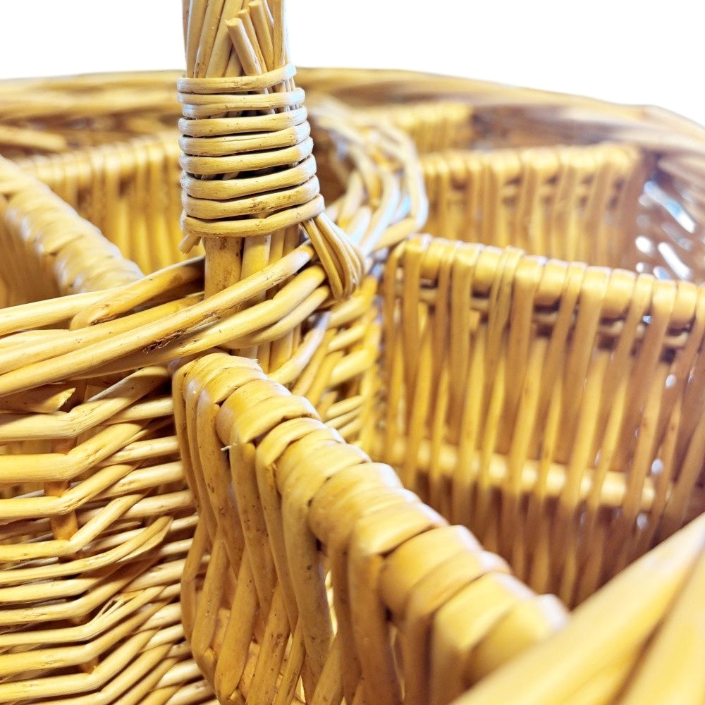 Wicker Deluxe Celebration Drinks Basket with Straight Glasses-1