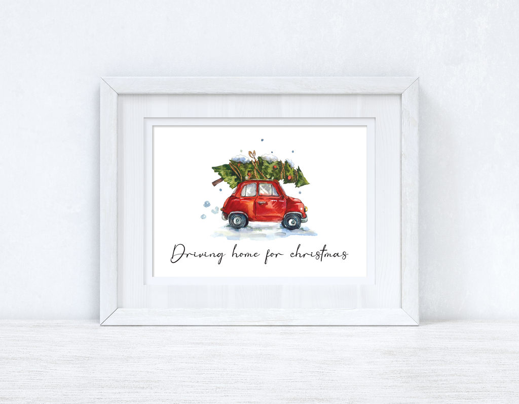 Driving Home For Christmas Seasonal Wall Home Decor Print-1
