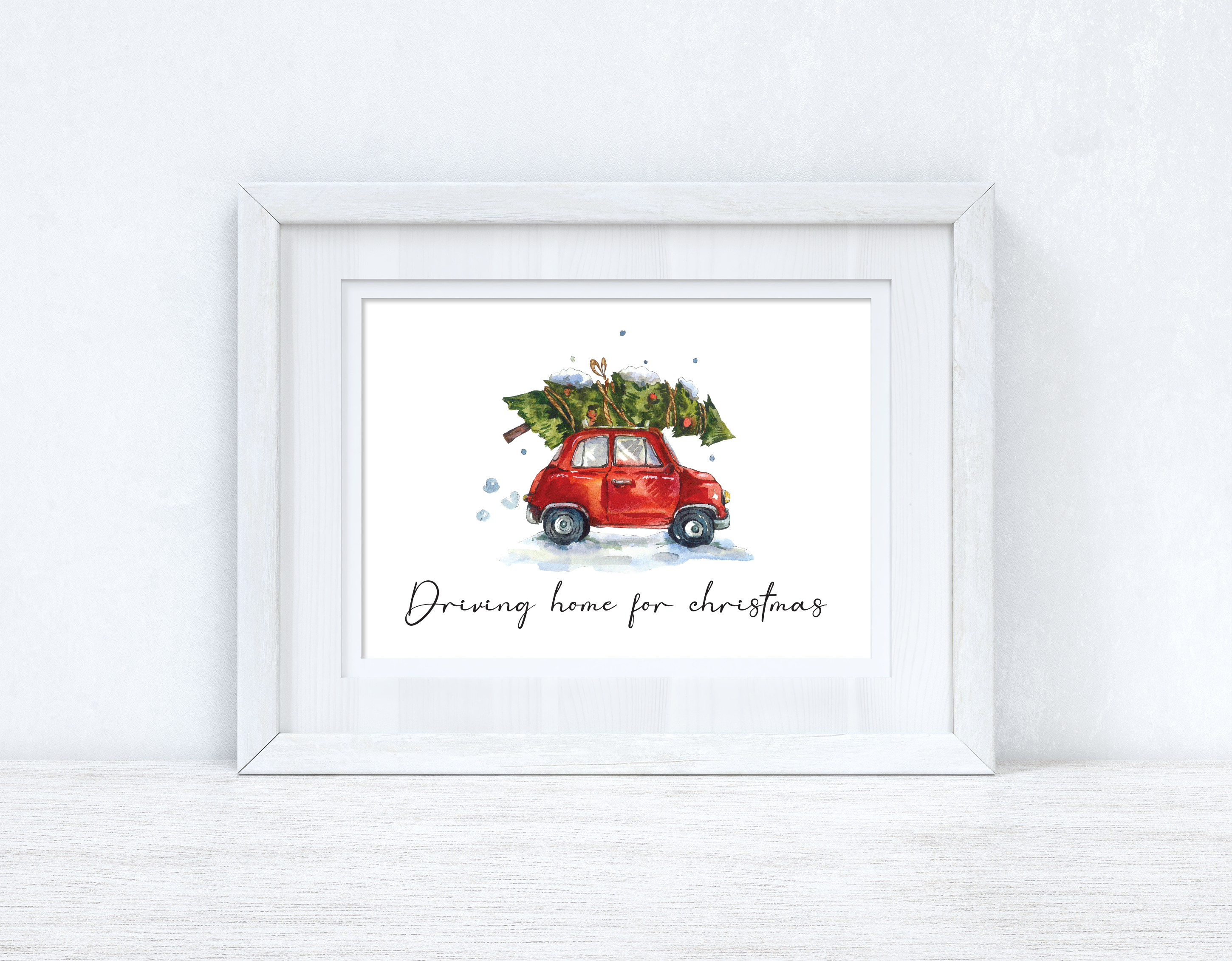 Driving Home For Christmas Seasonal Wall Home Decor Print-1