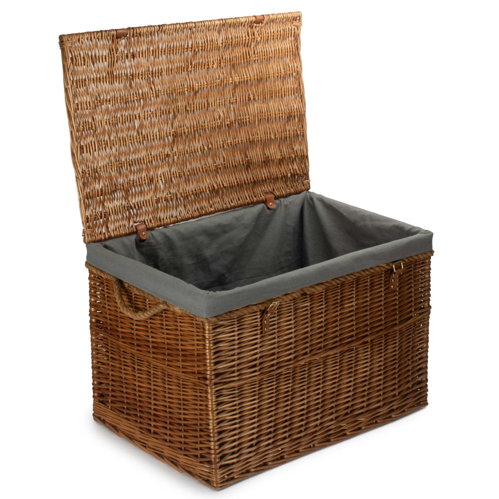 Large Light Steamed Wicker Storage Basket-5