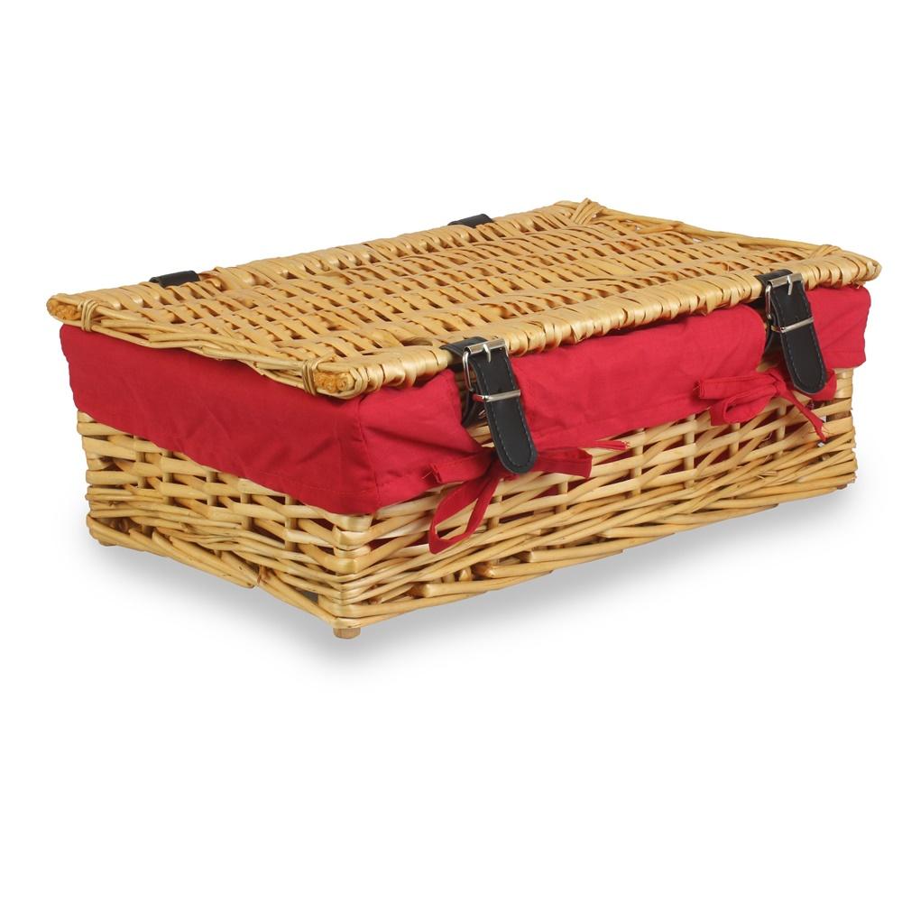 40cm Split Willow Wicker Rectangular Gift Basket-0