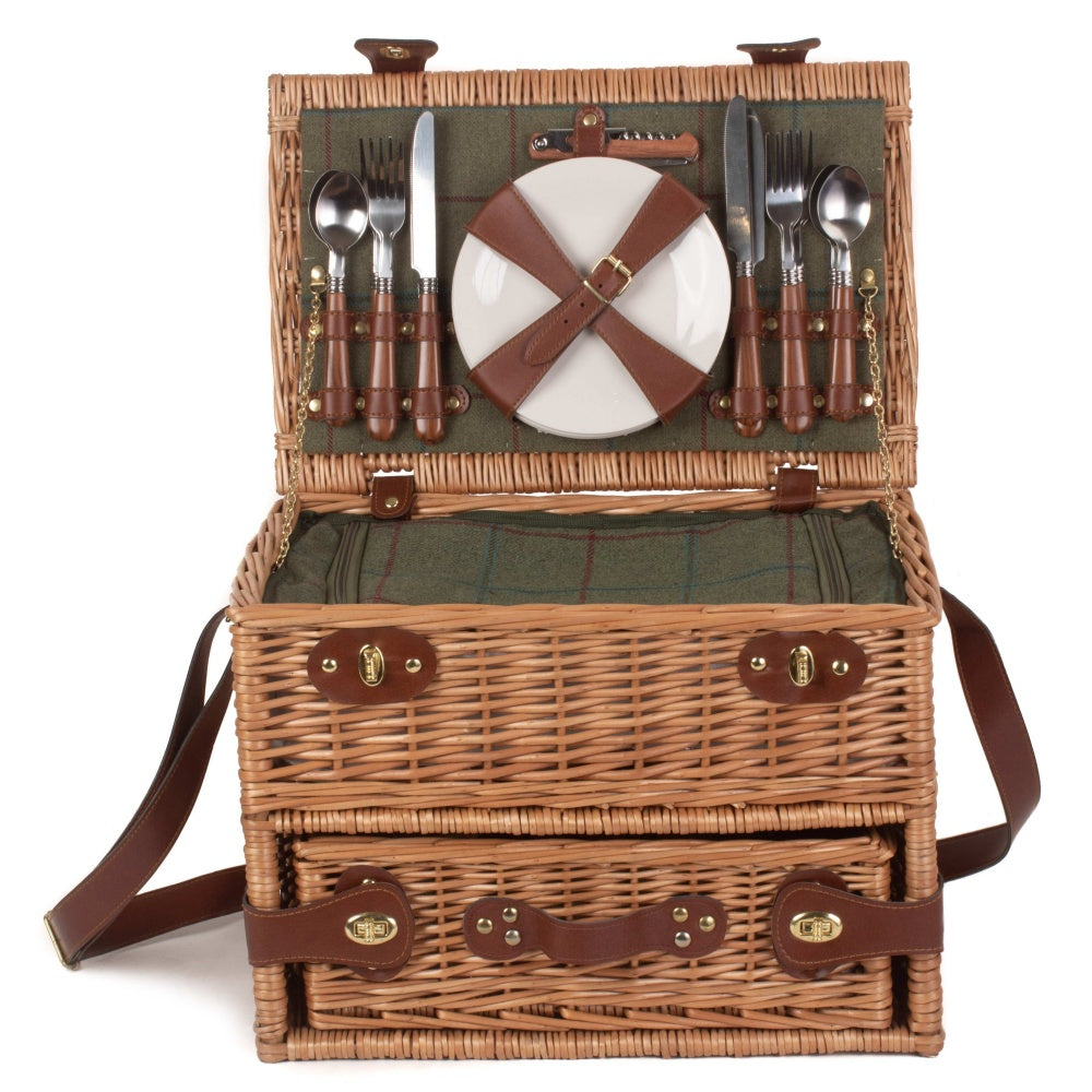 4 Person Fitted Picnic Basket with Drawers-1