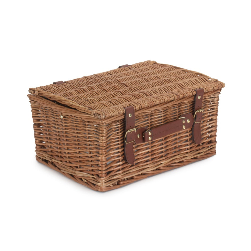 4 Person Green Tweed Classic Fitted Picnic Basket-2
