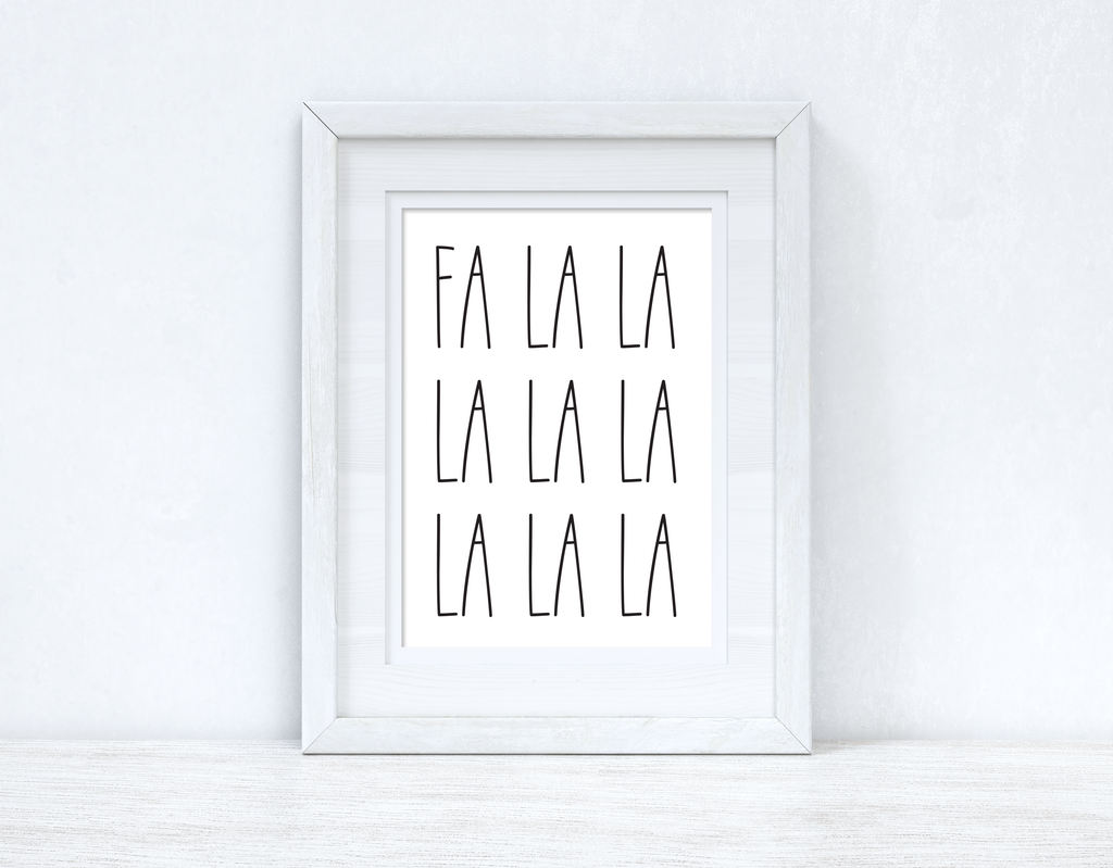 Fa La La La Christmas Seasonal Wall Home Decor Print-2