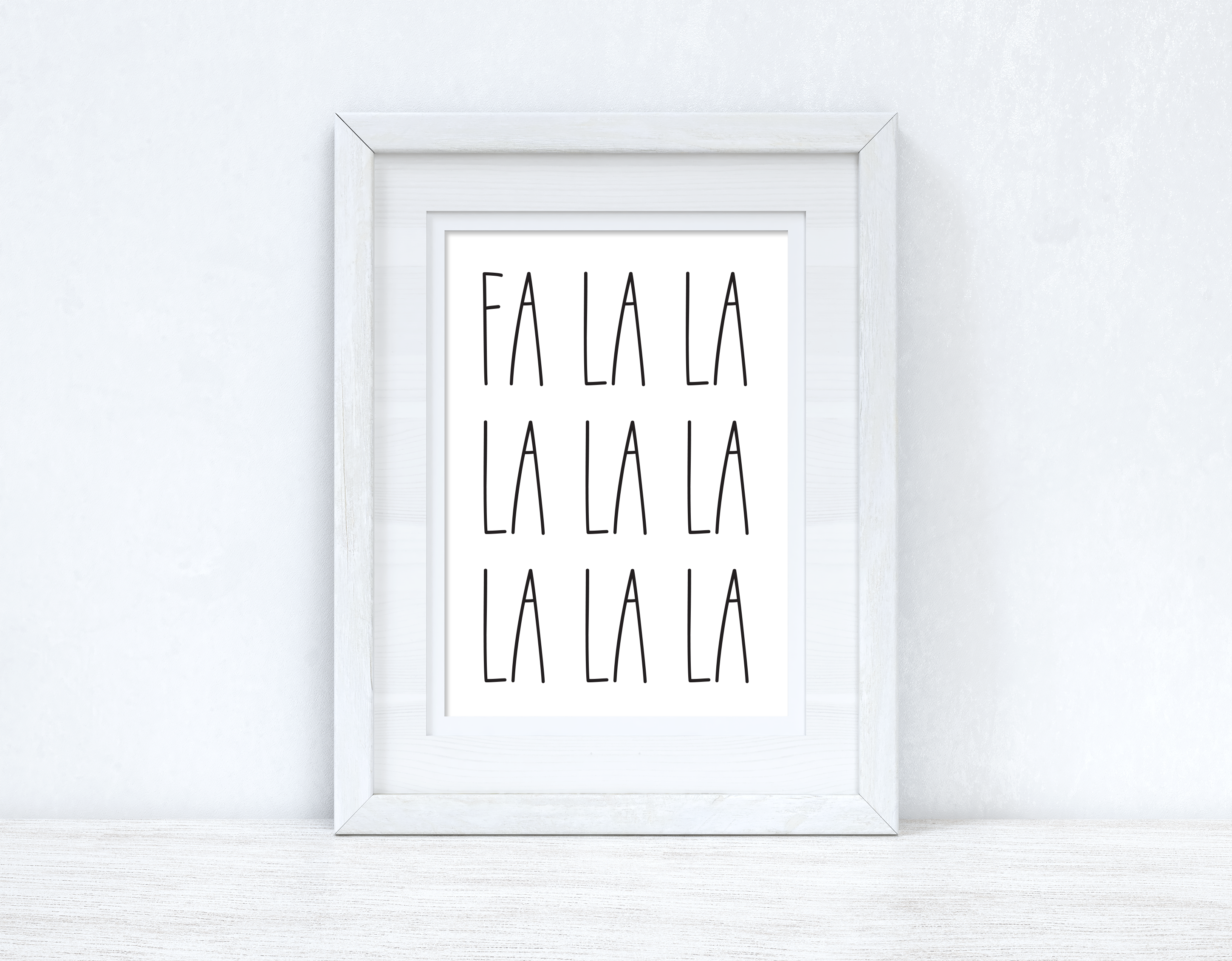 Fa La La La Christmas Seasonal Wall Home Decor Print-2