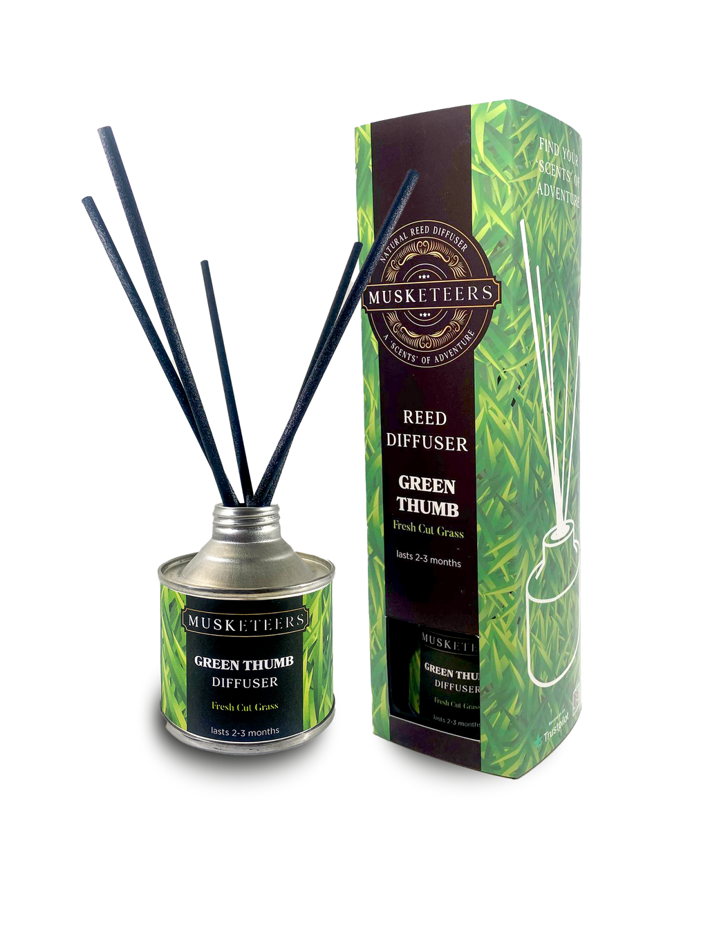 Green Thumb - Fresh Cut Grass Reed Diffuser-0